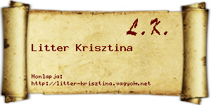 Litter Krisztina névjegykártya