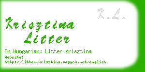 krisztina litter business card
